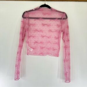 Aerie Pink Lace Blouse Coquette Romantic Fairy Whimsigoth ethereal bloomcore